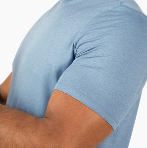 กล้ามเนื้อแบบกําหนดเองพอดีบางเสื้อยืดเปล่าธรรมดาเสื้อยืดดริฟิตพื้นฐานผู้ชาย - Product Image 3