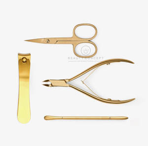 Cortacutículas y tijeras de acero inoxidable premium con cuchillas curvas para diestros, cureta para uñas - Herramientas de belleza duraderas - Product Image 5