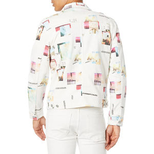 Veste longue en jean grande taille directe d'usine pour hommes Veste d'extérieur 100% coton en conception personnalisée OEM Veste en jean zippée pour hommes - Product Image 5