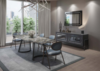 Fauteuil de salle à manger moderne et élégant, 100% fabriqué en Italie, avec revêtement en tissu et structure en métal, pour la maison, le bureau, le restaurant, la cuisine, l'hôtel, la vente au détail