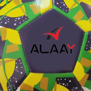 Ballon de football durable Alaay - Couleur et logo personnalisables, toucher doux, mousse PVC, cousu à la machine, design drapeau allemand 2025, ballon pour match - Product Image 2