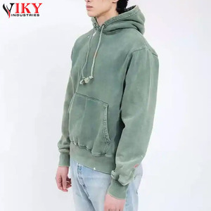 Sweat à capuche délavé à l'acide avec logo personnalisé, nouveau style, respirant, couleur unie, qualité supérieure pour homme, vêtements décontractés, sweats à capuche délavés à l'acide - Product Image 2