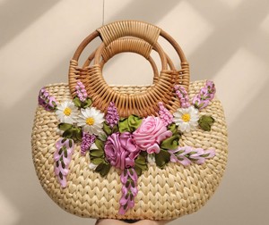 Natural Water Hyacinth Eco-Friendly Rectangle Home Decor <b>Storage</b> <b>Basket</b> with Handle for Clothing and Multi-Purpose Use - Product Image 3