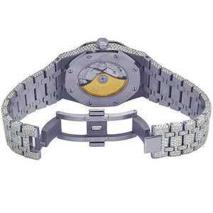 Luxury VVS Moissanite Diamond <b>Watch</b> <b>Men</b> Hip Hop Iced Out Mechanical Automatic Movement Round Cut Bust Down Custom Wristwatch - Product Image 3