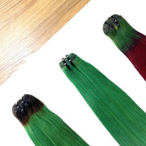 Extensiones de cabello alineadas Remy virgen de doble trama vietnamita Premium estilo de onda HD de alta calidad Thanh Hair T26 100g todos los colores - Product Image 3
