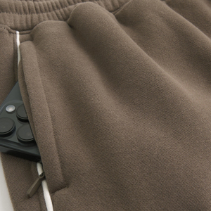 Pantalon de survêtement ample de style streetwear, doux, respirant et confortable pour homme, couleur marron, pantalon de survêtement ample - Product Image 4