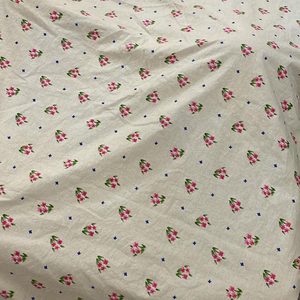 Hoa Thiết Kế Bán Buôn Tay In Chạy Vải Ấn Độ Vải Dệt Bông Váy Mùa Hè Mặc Vải Nhà Sản Xuất Giá - Product Image 1