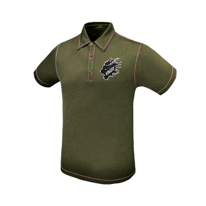 Athlefit Men's Golf Polo <b>Shirt</b> Self-Fabric Style Collar Contrast Stitching Buttons Embroidery Solid Print <b>Polished</b> Look - Product Image 6