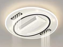 <span class=keywords><strong>VARATO</strong></span> Ventilador de Techo sin Aspas con Luz LED Diseño de Flores Único, Control Remoto, Cuerpo de Hierro para Sala de Estar, Motor de CC - Product Image 2