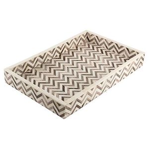 Bandeja de servicio decorativa Floral con incrustaciones de hueso árabe hecha a mano moderna para mesa de centro Bandeja de servicio del fabricante indio SCI - Product Image 6