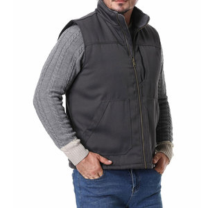 Chaleco de Lona Transpirable de Diseño Personalizado para Hombre, Invierno, Bordado, Cierre de Cremallera Sólido, Logotipo Frontal, Disponible al por Mayor - Product Image 6