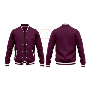 Chaqueta Varsity de Invierno para Hombre ISONZ LEATHER ZONE de Alta Calidad, Cuello de Béisbol, 100% Lana, Ecológica y Transpirable - Product Image 3