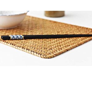Trendy Hand-Woven Rectangular Rattan <b>Placemats</b> OEM Customized Cane & Rattan Products Manufacturer From India - Product Image 2