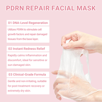 Masque facial réparateur PDRN à l'acide hyaluronique, masque visage ADN de saumon, soin du visage raffermissant et apaisant pour peaux sensibles