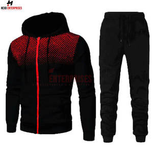 Ensemble de course d'automne de qualité en gros veste à manches longues pour hommes pantalons de survêtement vêtements de sport sweat à capuche de fitness survêtement pour hommes - Product Image 3