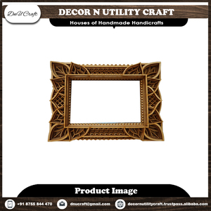 Ornate Rectangular Wood Photo <b>Frame</b> <b>Wall</b> Mounted Horizontal <b>Design</b> Decorative Carved <b>Frame</b> for Display - Product Image 2