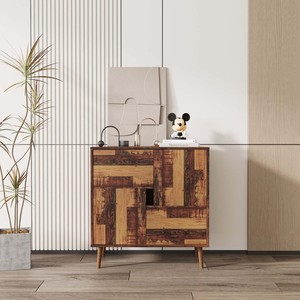 Modern Walnut Anjelica 29.92\" <b>Sideboard</b> Stylish Home Decor Furniture for Dining & Living Room <b>Storage</b> - Product Image 1