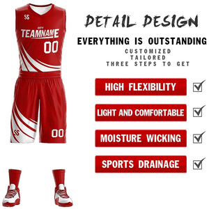 Ensemble de maillots de basket-ball pour hommes, 100% polyester, deux pièces, kit de basket-ball personnalisé pour équipe, vêtements de sport respirants, vente en gros - Product Image 4
