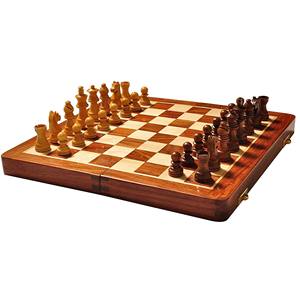 Échiquier pliable en bois fait à la main/échiquier en bois pour enfants et adultes (8x8 pouces) - Product Image 3