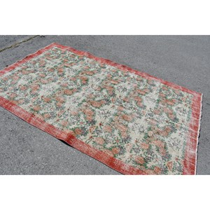 Tapis de grande surface turc vintage classique rouge vert Patchwork Design laine matériau Latex Rectangle pour tapis de chambre d'adolescent 5.2x8.5 pieds - Product Image 2
