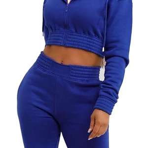 Traje de sudor lavado con ácido de diseño personalizado para mujer Top Nuevo chándal corto de talla grande con tops cortos Venta al por mayor Street Joggers Pants2026 - Product Image 5