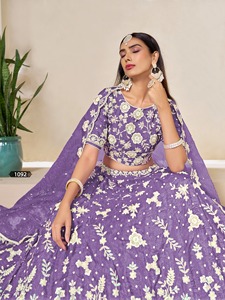 Organza de mariage avec broderie Lehenga Choli Fabricant et fournisseur de Surat au taux le plus bas - Product Image 5