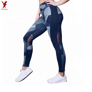 Ropa deportiva personalizada de cintura alta para mujer, conjunto de yoga sin costuras para gimnasio, mallas sublimadas con logotipo a precio barato - Product Image 2