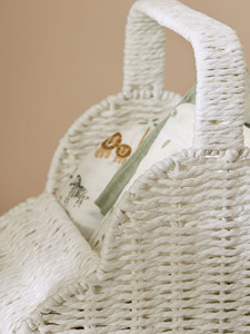 Cesta de papel de nube exquisita, cesto de almacenamiento hecho a mano, cesta organizadora en forma de nube de papel Natural para decoración de habitación de niños y guardería - Product Image 6