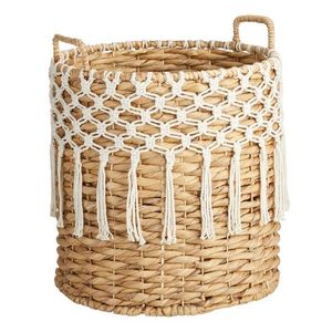 <b>Bamboo</b> Woven Laundry Basket with Lid and Handles for Bathroom Storage Toys Clothes and <b>Towels</b> Organizer - Product Image 3