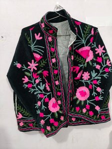 เสื้อแจ็คเก็ตผ้าขนสัตว์ปักลายซูซานีทรงสลิมฟิตสำหรับผู้ชาย ผลิตตามสั่ง สไตล์วินเทจ โบโฮ งานฝีมือ สำหรับร้านแฟชั่นบูติก - Product Image 6