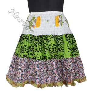 Gypsy Indian Patchwork Mini Rara Hippy Boho Festival falda Boho elegante MS071 parche algodón Mini falda Sexy para ropa de verano - Product Image 2