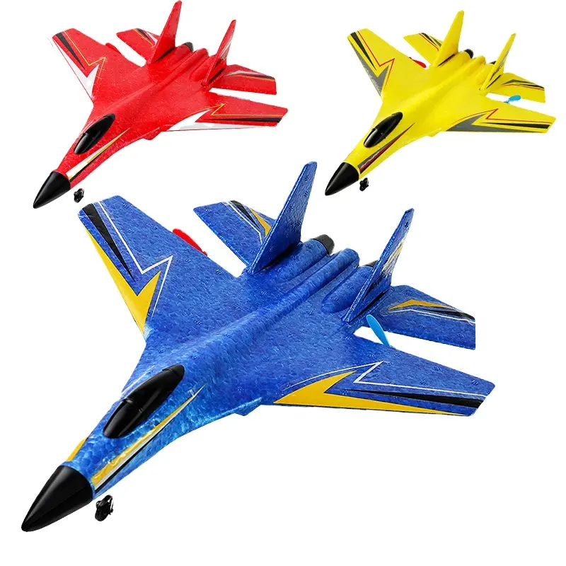 2023 New Best Remote Control Fighter Jet Aero Planes Flying Speed Foam Led Glider Rc Airplane Toys