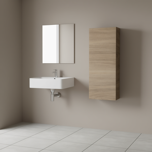 Vieste 1-Door Wall <b>Unit</b> in Natural Oak Bathroom Sets - Product Image 3