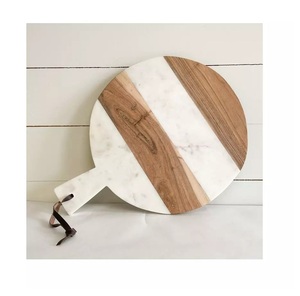 Planche à découper moderne de forme ronde en marbre et en bois pour légumes, nouveau Design, haute vente - Product Image 1
