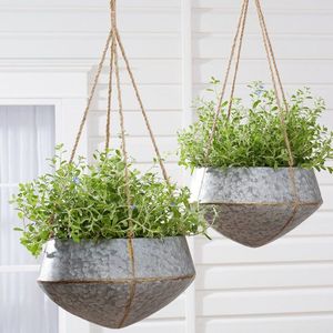 Jardinières en acier galvanisé durables pour l'aménagement paysager de jardins Jardinières galvanisées en métal de petite taille d'Inde - Product Image 2