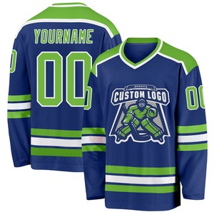 Maillot de hockey sur glace réversible personnalisé OEM, imprimé sergé vintage, antibactérien, séchage rapide, double face, pour équipe adulte, transfert thermique - Product Image 4