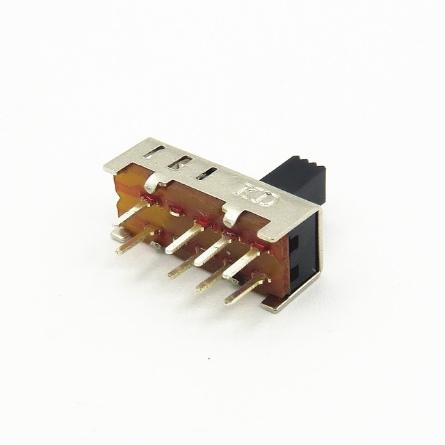 8 Pin 3 Way SMT Type SPDT Power Slide Switch 50V 0.3A