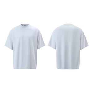 Venta al por mayor 100% puro algodón camiseta logotipo personalizado impreso media manga cuadrado de gran tamaño 250 gramos pesado Boxy Fit estilo Suelto - Product Image 2