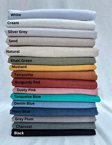 Soft Washed Linen Fabric 110cm/43" <b>Wide</b> | Pure Natural Linen by the Meter for Dresses, Shirts & Skirts - Product Image 5