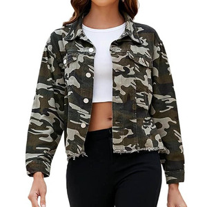 Veste en jean camouflage pour femme de haute qualité, personnalisée, en gros, hiver 2025, vêtements d'extérieur élégants pour tous les jours - Product Image 2