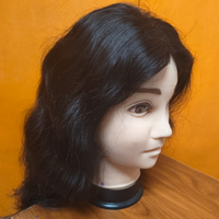 Perruque en cheveux humains indiens à base de soie, 100% cheveux vierges, aspect cuir chevelu naturel, double trame machine, entièrement nouée à la main, sans colle, confortable