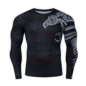 Meilleur Rash Guard à manches longues pour hommes pour BJJ MMA Jiu Jitsu Boxing Chemise de compression en ligne à vendre - Product Image 1