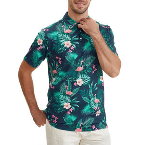 Hombres personalizados para Polos Material transpirable 3D impreso patrones de talla grande uniformes casuales ropa de moda OEM Logo comprimido - Product Image 3