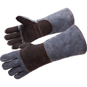 Meilleure fabrication gants de soudage en cuir de vachette à doigts entiers poignées confortables et résistantes protection respirante antidérapante - Product Image 1