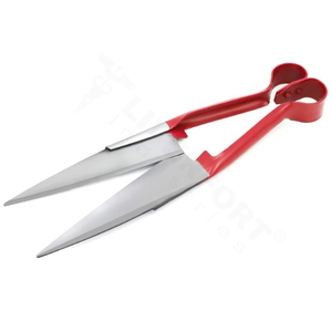 Cisaille à gazon en acier inoxydable de qualité supérieure pour les moutons Cisailles à alpaga Conception en forme de R pour le toilettage des grands animaux à poils épais Rouge - Product Image 1