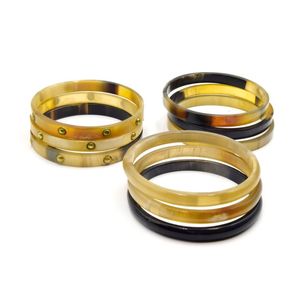 Cuerno hecho a mano de lujo al por mayor Natural búfalo buey vaca cuerno brazalete joyería de moda para hombres y mujeres - Product Image 1