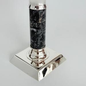 ขาตั้งเค้กหินอ่อนและเงินสุดหรู สำหรับงานวันเกิด งานแต่งงาน ของหวาน ใช้ในบ้าน ครัว งานเลี้ยง ทำด้วยมือจากอินเดีย - Product Image 5