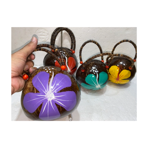 Nuevo diseño Bolsa de cáscara de coco Bolsos de coco a todo color hechos a mano Bolsas hechas a mano de cáscara de coco-Respetuoso con el medio ambiente - Product Image 2