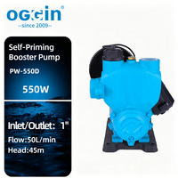 Pompe à eau automatique auto-amorçante OGGIN PW-550D de 1 pouce, pompe de surpression domestique intelligente avec turbine en laiton pour usage domestique
