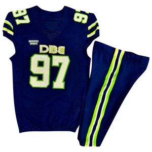 Personnalisé vente en gros de haute qualité dernière conception hommes sublimation enfants OEM personnalisé spandex logo âge maillot de football américain - Product Image 5